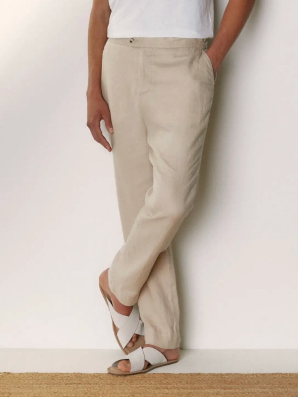Quince Men's 100% European Linen Dress Pants 30x30 Driftwood